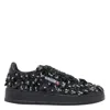 Autry Sparkling Black Low-top Sneakers With Sequin Detail In Black