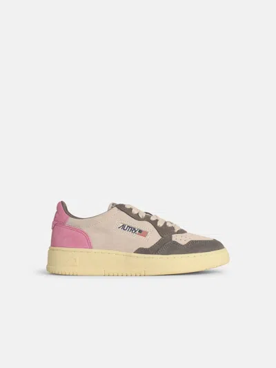 Autry 'medialist' Light Pink Leather Sneakers