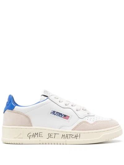 Autry Medialist Low Leather Sneakers In Blue