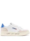 Autry Medalist Low Leather And Suede Sneakers With Lettering In White
