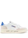 Autry Medalist Low Leather And Suede Sneakers With Lettering In Blue