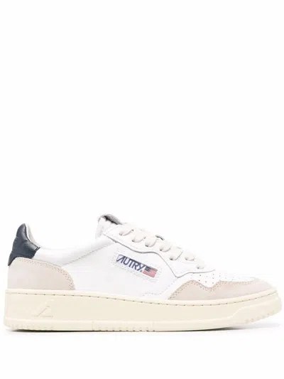 Autry Medialist Low Leather Sneakers In Blue