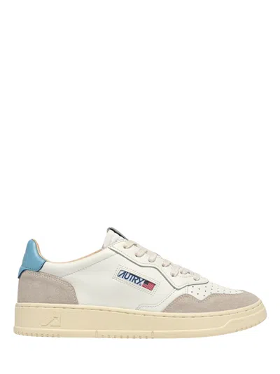 Autry Off-white Medalist Low Perforated Leather Sneakers In Multi