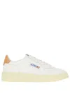 Autry White Leather Logo Sneakers In Brown