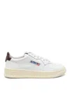 Autry Medalist White Low Top Sneakers With Contrasting Heel Tab In Leather Woman In Brown