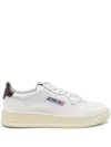 Autry White Leather Sneakers In Brown