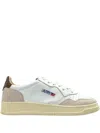 Autry Medialist Low Leather Sneakers Contrast Panels In Multi