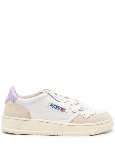 Autry Medialist Low Leather Sneakers In Violet