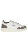 Autry Leather And Suede Low-top Sneakers In White