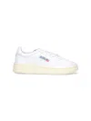 Autry Low Medalist Sneakers In White Leather E Powder E Suede Beige In Multi