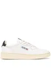 Autry 'medalist Low' White Sneakers With Contrasting Heel Tab In Leather Man In Black