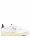 Autry Medalist White Low Top Sneakers With Contrasting Heel Tab In Leather Woman In Multi