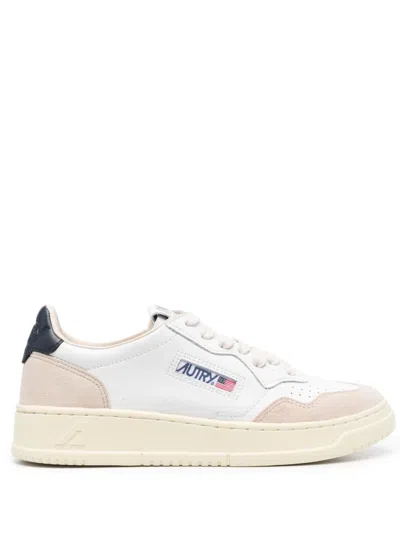 Autry Medialist Low Leather Sneakers In Blue