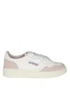 Autry Goatskin And Suede Medalist Low Sneakers In White