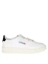 Autry 'medalist Low' White Sneakers With Logo Detail And Heel Tab