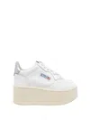 Autry Womens White Medalist Low-top Leather Trainers In White