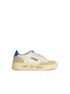 Autry Medalist Low Leather And Suede Sneakers With Lettering In White