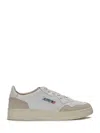 Autry Medalist White Low Top Sneakers With Beige Suede Details In Leather Man In White