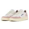 Autry Medalist Sneakers In White/powder Leather And Suede In White Powder