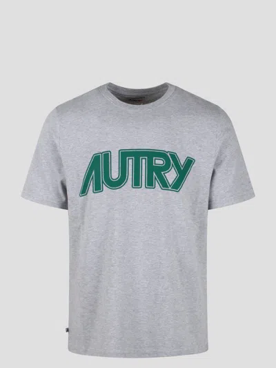Autry Melange Cotton T-shirt In Grey