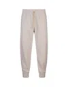 AUTRY MELANGE IVORY COTTON TAPERED JOGGERS