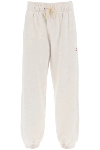 Autry Melange Sweatpants With Logo Patch In Grey