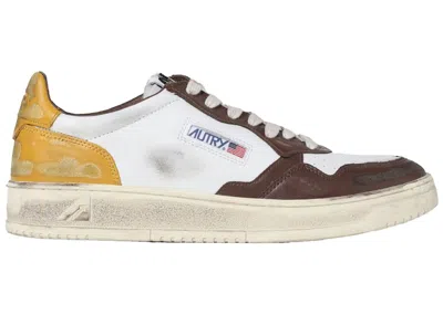 Pre-owned Autry Men's  Medalist Sneakers In White/brown/honey