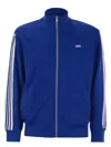 Autry Knitted Tennis-style Zip Sweatshirt In Bluette