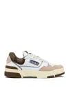 Autry Low-top Sneakers With Textured Panels And Cushioned Sole In White Green