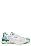 Autry Hyperway Low Sneakers Contrast Heel Design In Metallic
