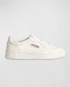 Autry Men's Medalist Leather Low-top Sneakers In Goat White