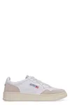 Autry 'medalist' Beige Low Top Sneakers With Beige Suede Details In White
