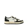 Autry Men's Medalist Low Game Set Bicolour Sneakers In White/black