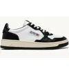 Autry Medalist Low Two Tone Sneakers In White And Mountain Green Leather