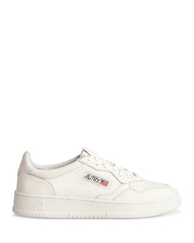 Autry Men's Medalist Low Top Sneakers In White