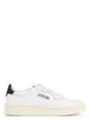 Autry Medalist Low White Sneakers With Contrasting Heel Tab In Leather Man In White