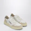 Autry Low Sneaker With Contrast Panels And Perforated Detailing In White
