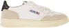 Autry 'medalist' White Low Top Sneakers With Beige Suede Details In White