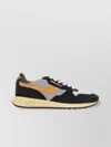 Autry Low Sneaker With Contrast Stitching And Mesh Panels