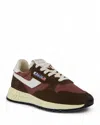 Autry Reelwind Low Leather-trimmed Suede And Shell Sneakers In Brown