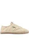 Autry Canvas Espadrille Sneakers Featuring Jute Sole In Neutral