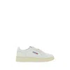 Autry Leather Low-top Sneakers With Perforated Toe Box In White