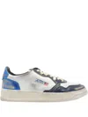Autry Colorblock Low-top Sneakers With Lace-up Front And Signature Details In White