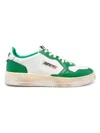 Autry Medalist Low Super Vintage Leather Sneakers In Green