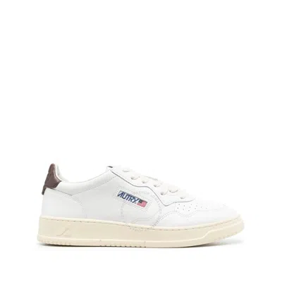 Autry Men's White / Brown Medalist Low Top Trainers