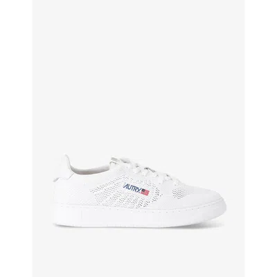 AUTRY AUTRY MEN'S WHITE EASEKNIT PANELLED MESH LOW-TOP TRAINERS
