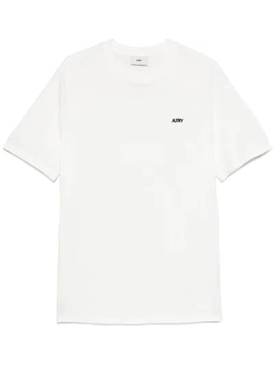 AUTRY AUTRY MEN WHITE LEATHER T-SHIRT