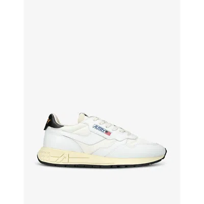 AUTRY AUTRY MEN'S WHITE REELWIND LEATHER LOW-TOP TRAINERS