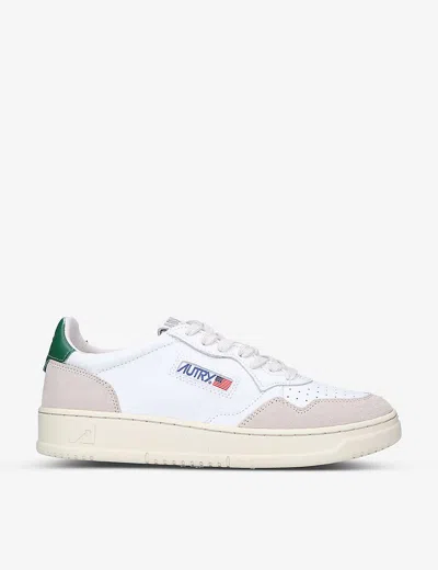 AUTRY MENS WHITE/COMB MEDALIST LOW-TOP LEATHER TRAINERS EUR 42 / 8 UK,62845770