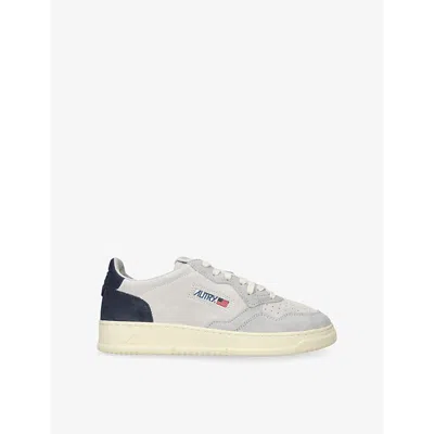 Autry Mens  Medalist Tricolour Suede Low-top Trainers In Blue Other